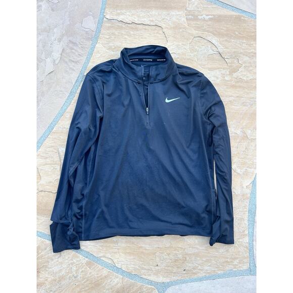 Nike Stride Men’s Dri-fit 1/4 Running Top Black Size Large CU6087-010 CR - Picture 2 of 5